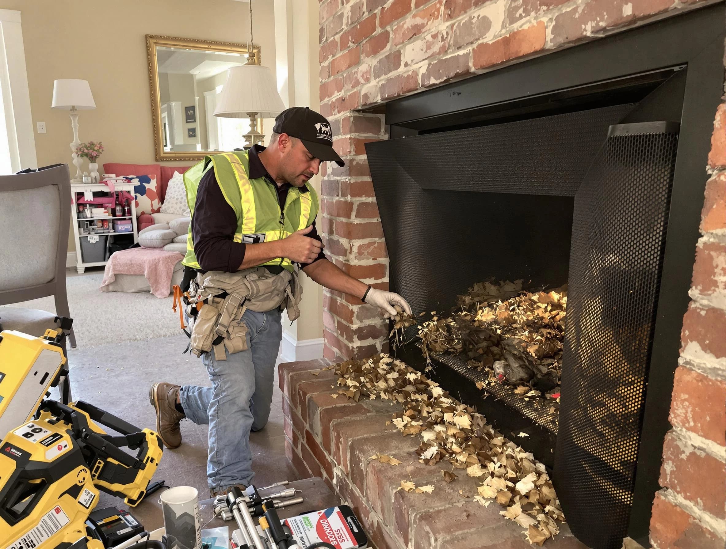 Safe screening installation by Centerville Chimney Sweep in Centerville, TN