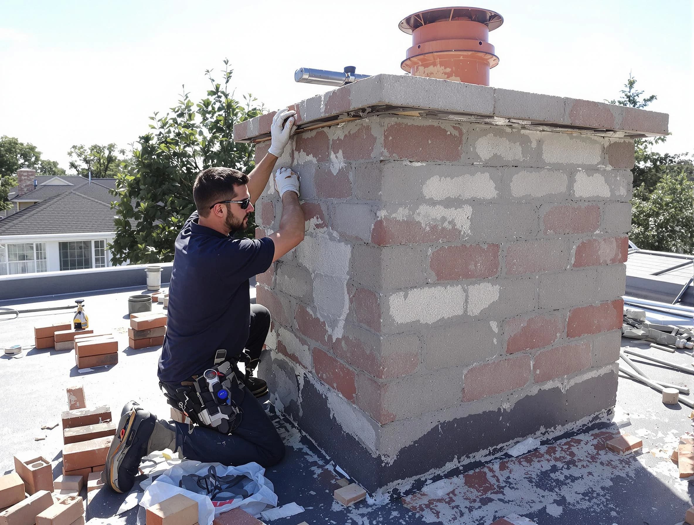Advanced chimney repair process by Centerville Chimney Sweep in Centerville, TN
