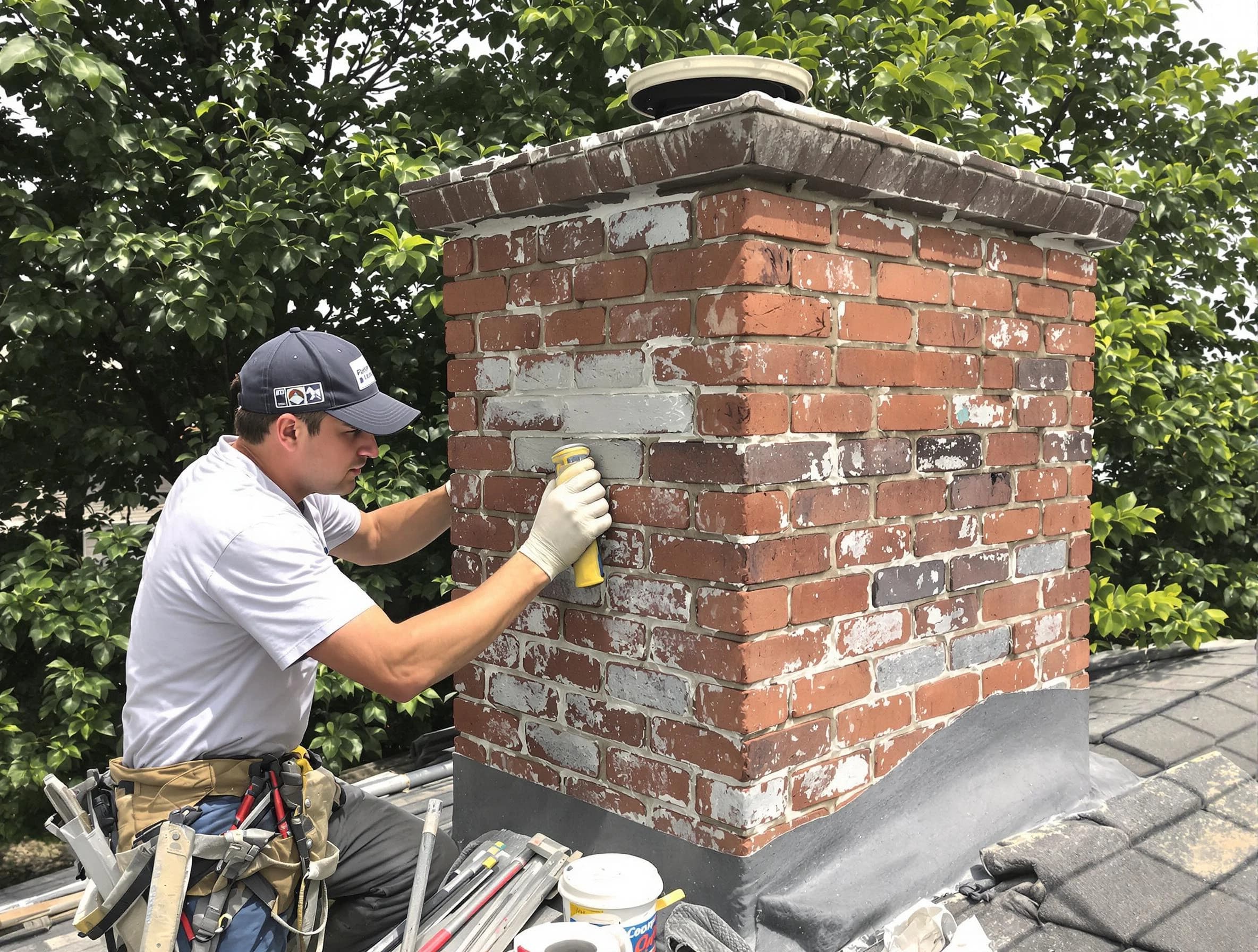 Centerville Chimney Sweep restoring an aging chimney in Centerville, TN