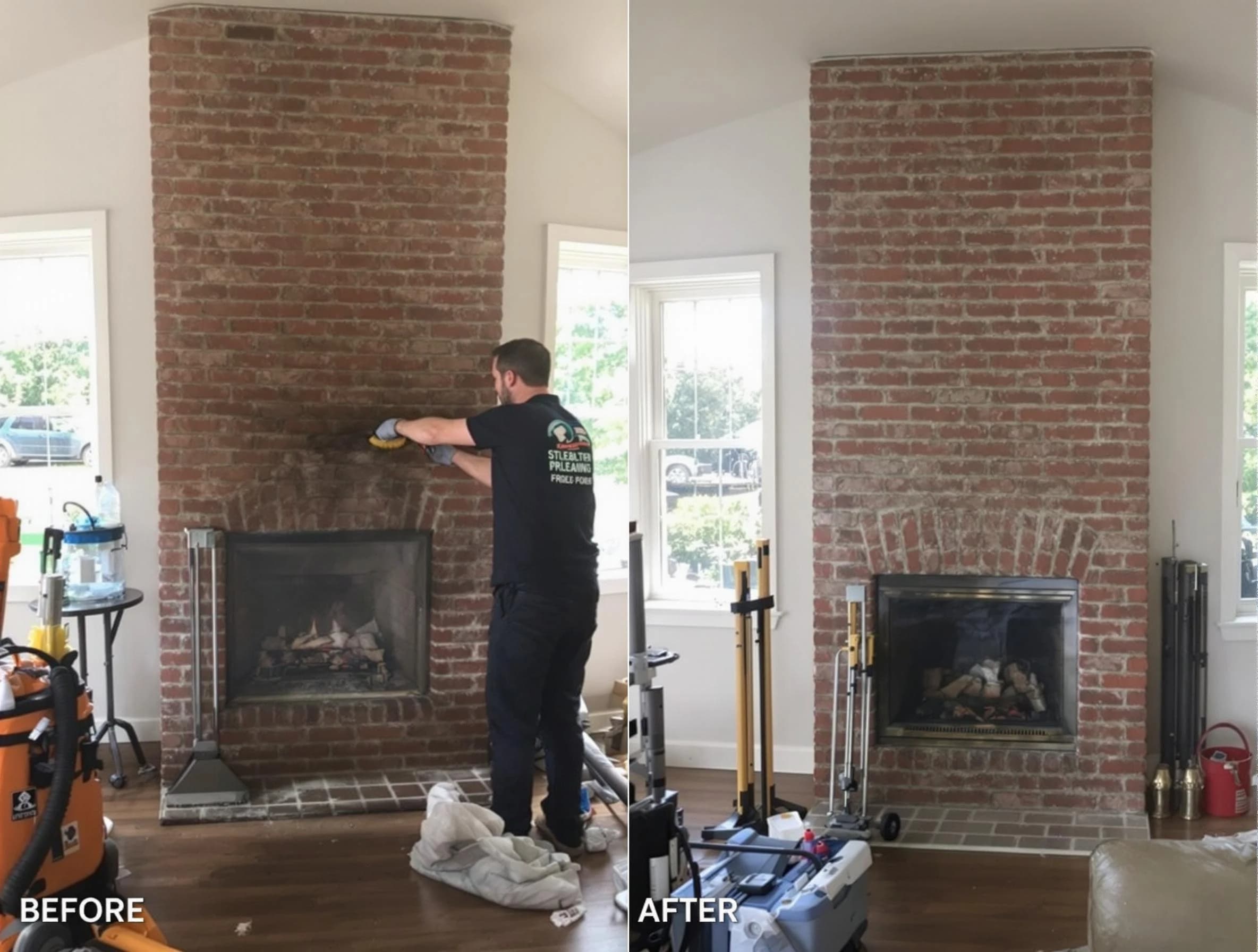 Finished chimney sweeping service by Centerville Chimney Sweep in Centerville, TN