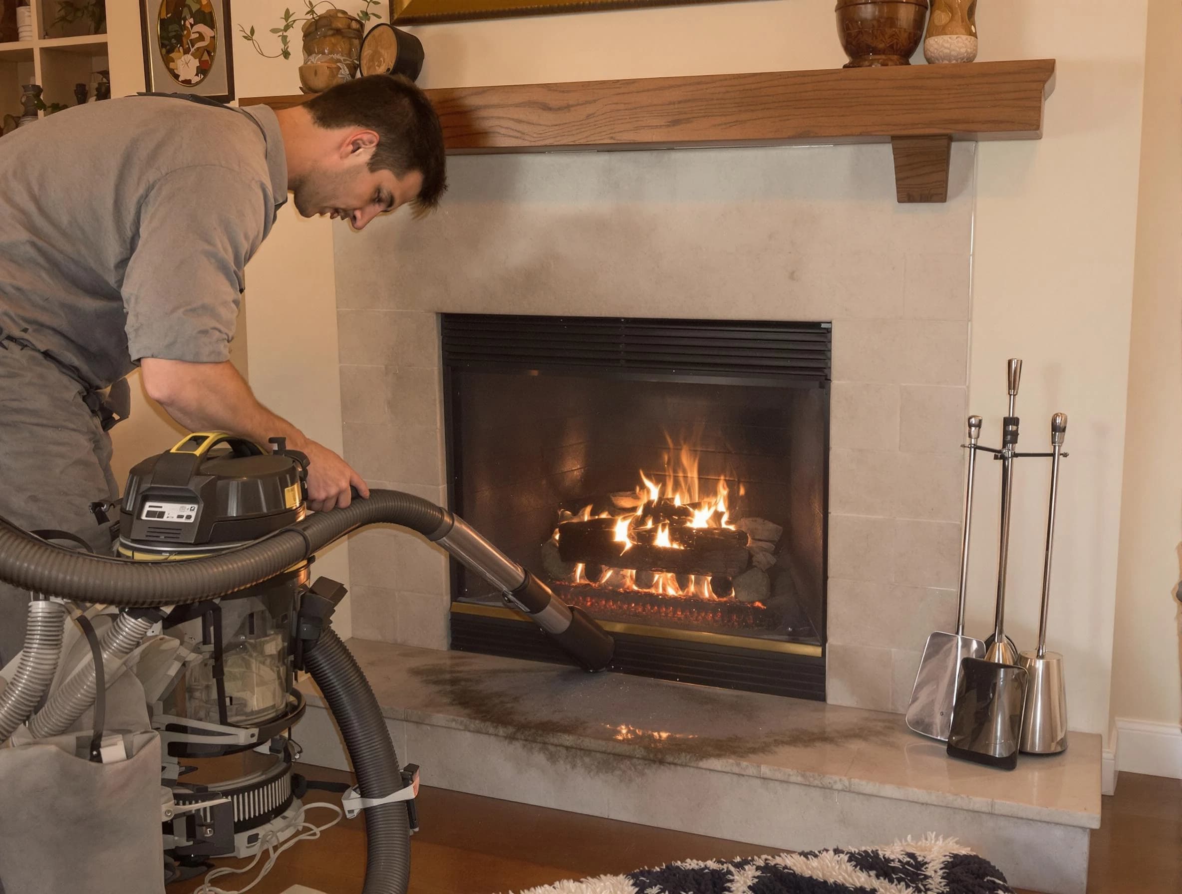 Routine fireplace upkeep by Centerville Chimney Sweep in Centerville, TN