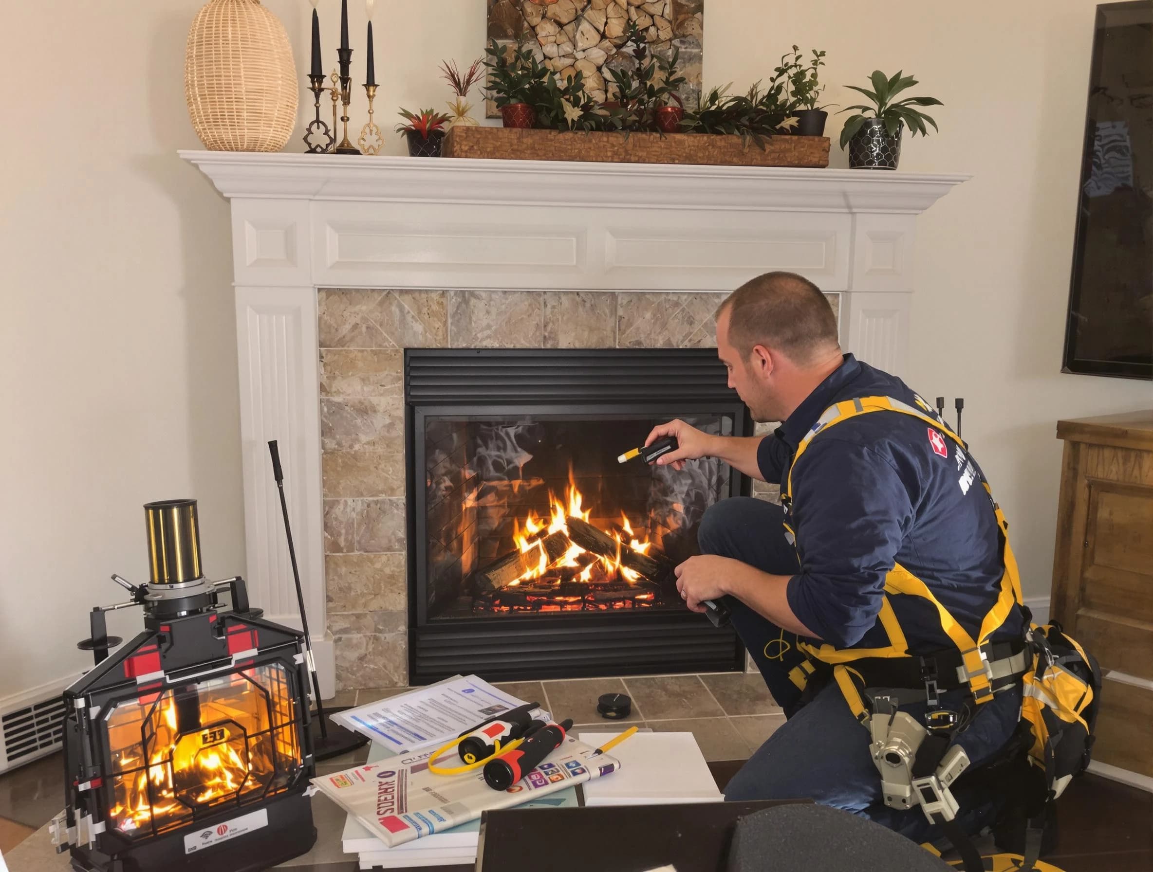 Safety-focused fireplace inspection by Centerville Chimney Sweep in Centerville, TN