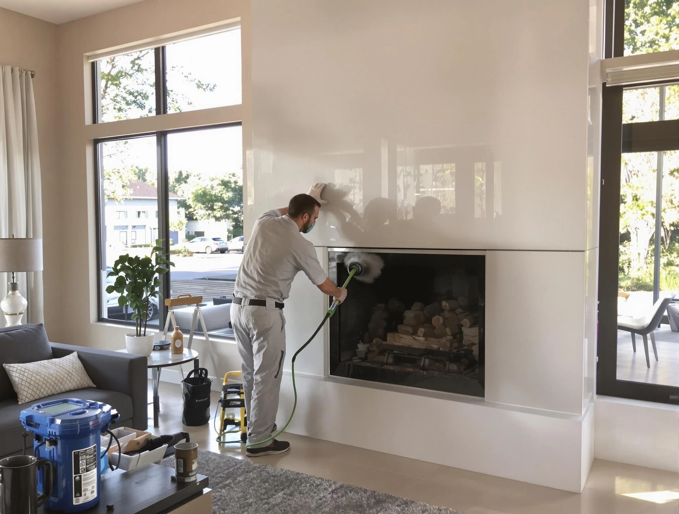 Centerville Chimney Sweep performing thorough soot removal in Centerville, TN