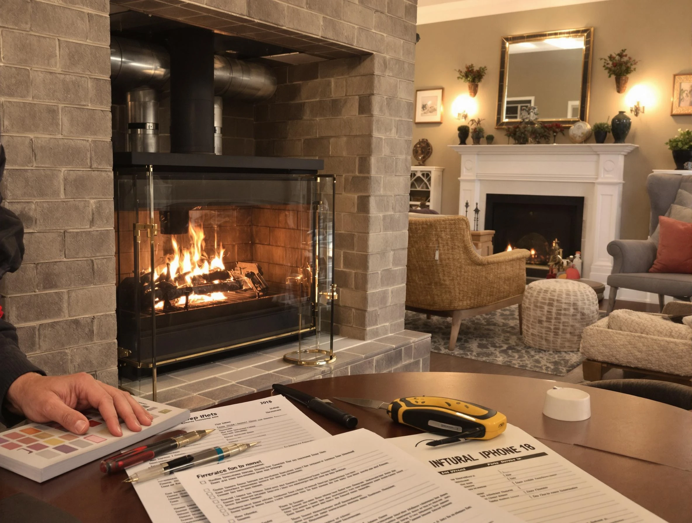 Centerville Chimney Sweep verifying fireplace safety measures in Centerville, TN