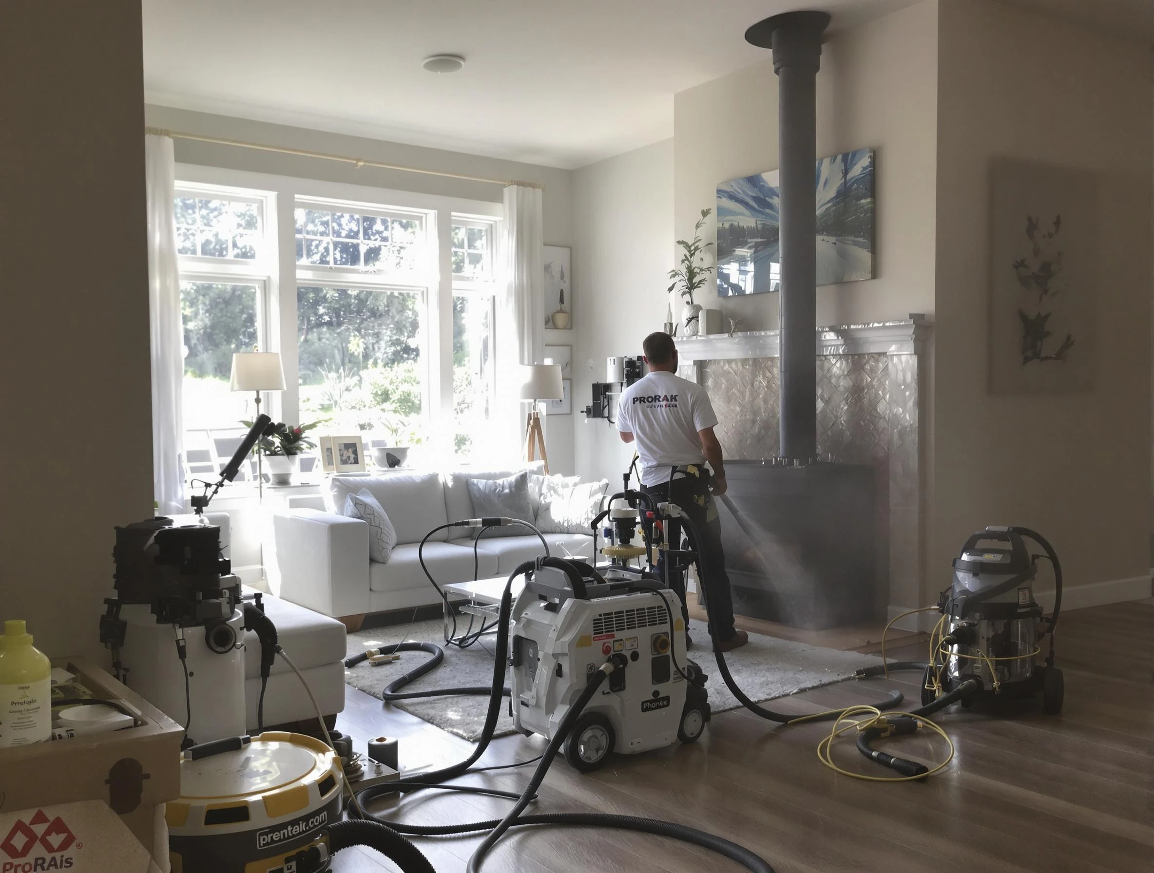 Soot removal service by Centerville Chimney Sweep for a fireplace in Centerville, TN